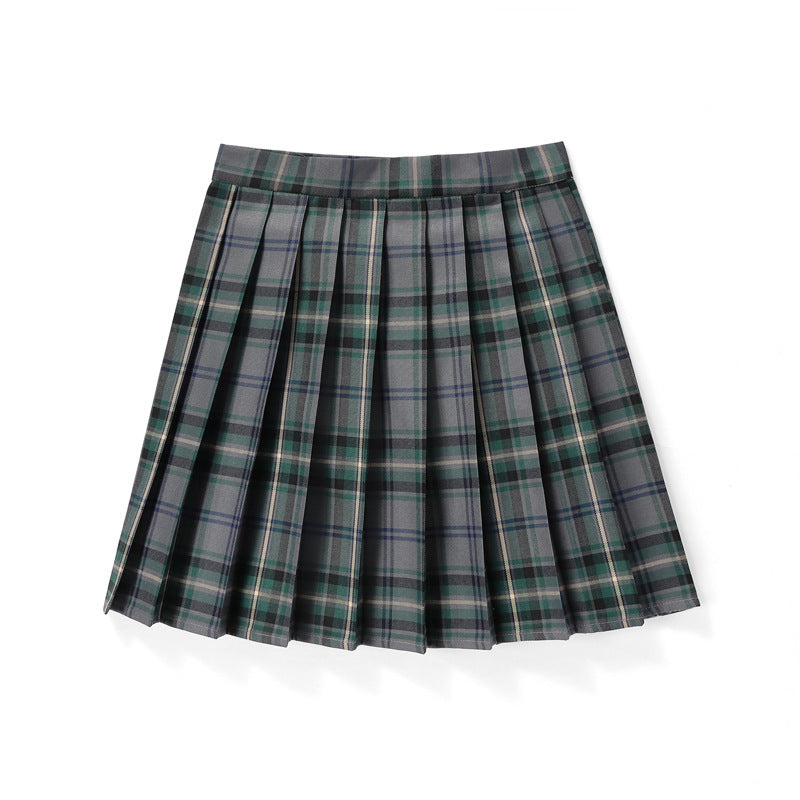 Professional Wear King Half-Length Uniform Pleated Skirt - Polyester Fiber (Multiple Sizes, Fresh Sweet, Cute Style)