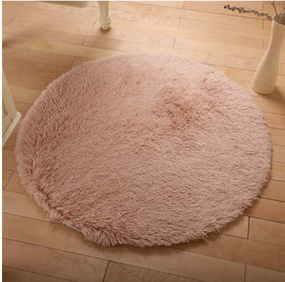 Fluffy Round Rug Carpets For Living Room Decor Faux Fur Carpet Kids Room Long Plush Rugs For Bedroom Shaggy Area Rug Modern Mat