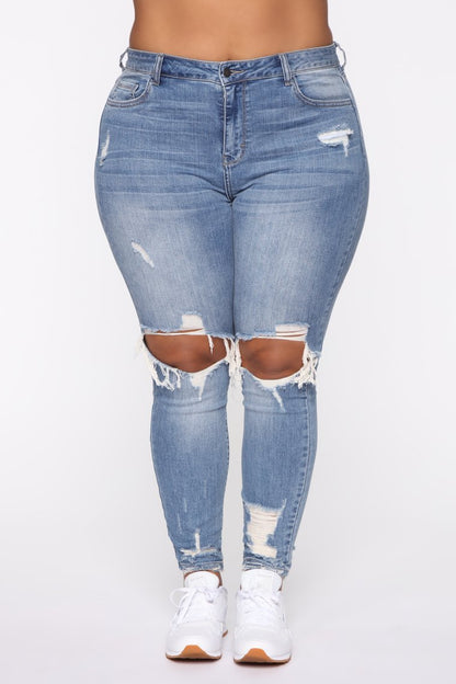 Stretch Ripped Dam Plus Size Jeans Plus Size Jeans