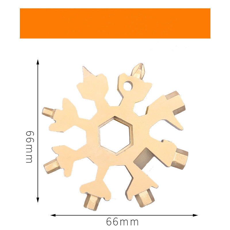 Clé à Six angles créative en forme de flocon de neige, Gadget Portable d'entretien de vélo