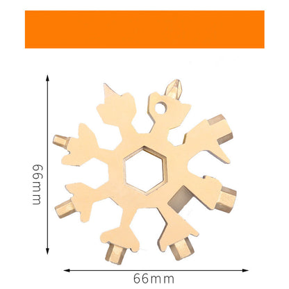 Clé à Six angles créative en forme de flocon de neige, Gadget Portable d'entretien de vélo