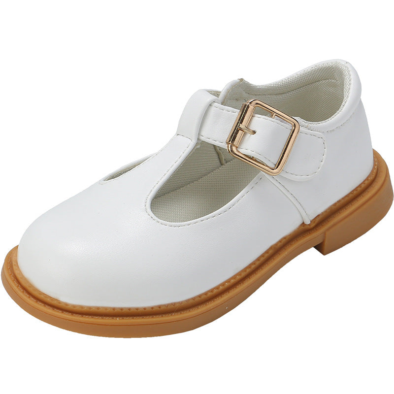 British Student Children Doudou Princess Leather Shoes