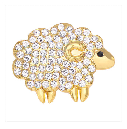 Zodiac Sheep Brooch Brooch Rhinestone Brooch