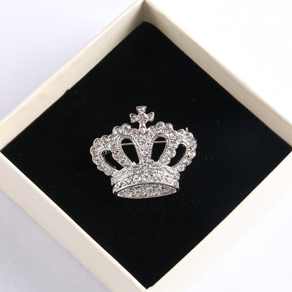 Broche couronne de diamants