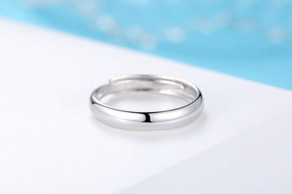 Glossy Ring Simple Men's Silver Ring