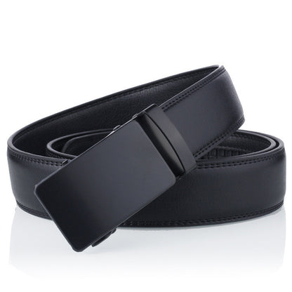 Men's Black Sliding Buckle Belt - Smooth Confidence