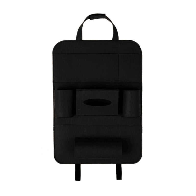 Organisateur de siège arrière de voiture, support de style de voiture, siège multi-poches, rangement en feutre de laine, sac multifonction d'accessoires de véhicule