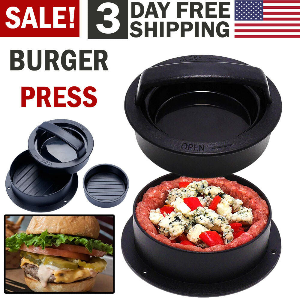 Burger Press Fylld Patty Maker Mold Slider LÄTT Hemlagad Hamburger Making Tool