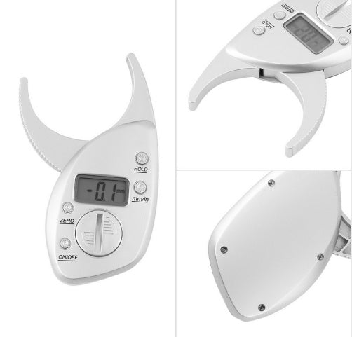 Digital kropp Fat Caliper Skinfold Caliper LCD Display Analysator Tejp mätning Pack Slimming skalar viktminskning Klippskyddshandtal