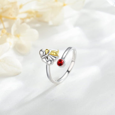 Girl And Dog Pet Ring Ring