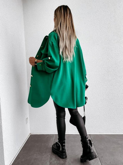 Jupe-culotte de longueur moyenne avec décoration de bouton de traction