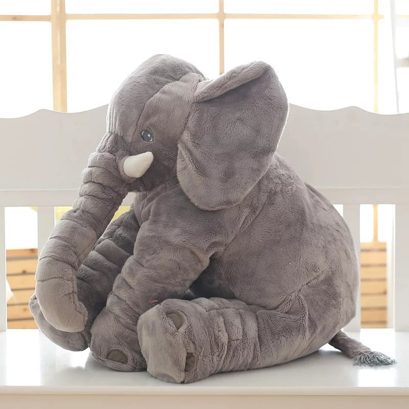 Jouet en peluche éléphant doux et confortable, accompagne le sommeil du bébé, oreiller pour enfant, coque en cuir