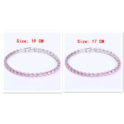 Bracelets de Tennis en zircone cubique, chaîne glacée, Bracelet en cristal pour femmes et hommes, bijoux en or