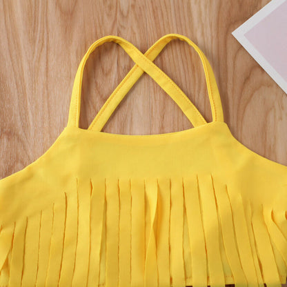 Maillot de bain à pompons imprimé banane