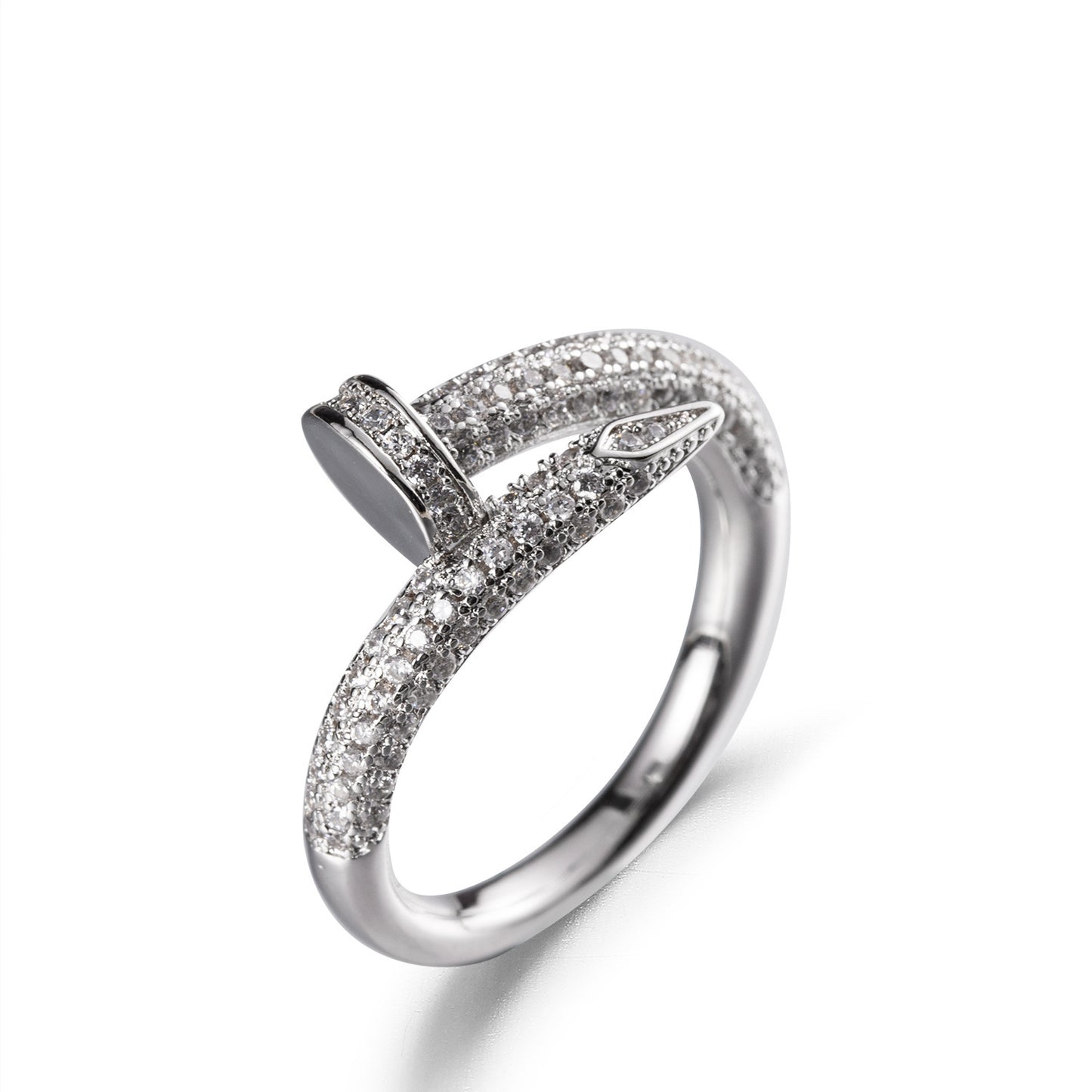 Gold Plating Nail Ring Trend Jewelry