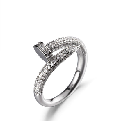 Gold Plating Nail Ring Trend Jewelry