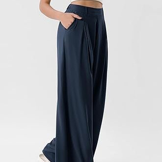 Straight Loose Workout Pants High Waist Commuter Women