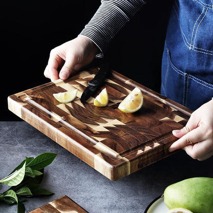 Planche à découper en bois massif de parquet de ménage de cuisine