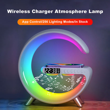 Lampe LED intelligente en forme de G, Bluetooth, chargeur sans fil, lampe d'ambiance, contrôle par application, pour la décoration de la chambre à coucher, nouvelle collection