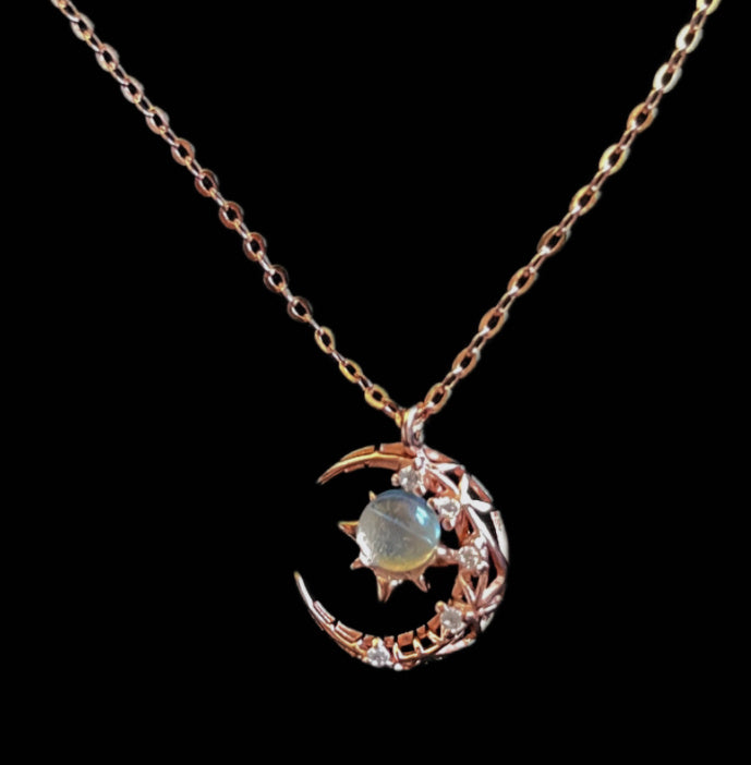 Collier Étoile Et Lune De Style Explosif Tendance Féminine