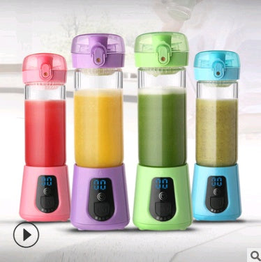 Mini elektrisk juicekopp glas portabel juicepress laddning hushållsmatlagning mixer kopp juice maskin