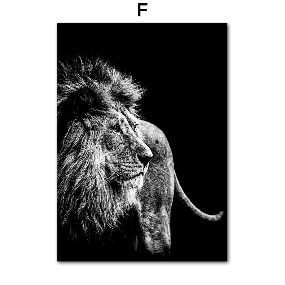 Animal Canvas Poster Art Painting Wall Room Decor Frameless