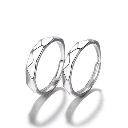 Angular Love Parring Handgjorda Kinesiska Stil Retro Herr- Och Kvinnor Parringar