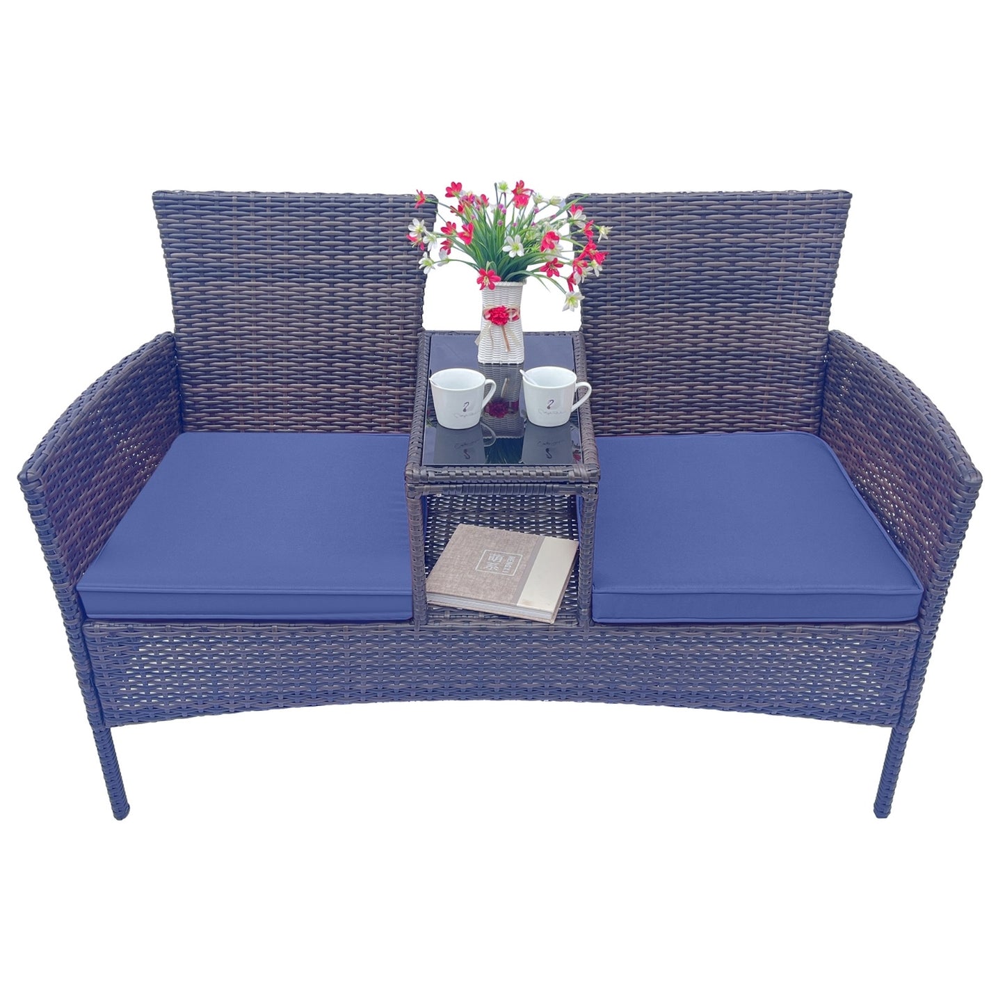 Wicker Patio Conversation Furniture Set - Perfect for Summer Homes