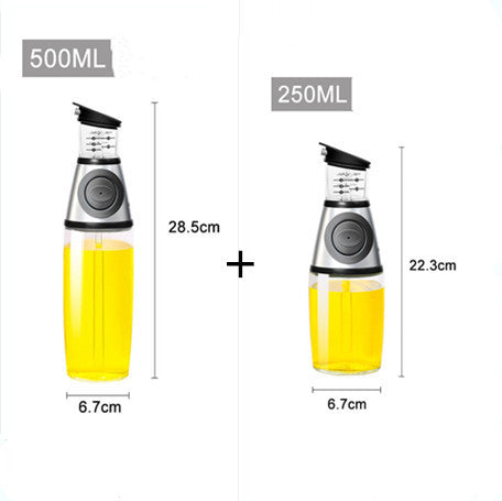 500ml Mätbar glasflaska olja flaska soja flaska köksutrustning