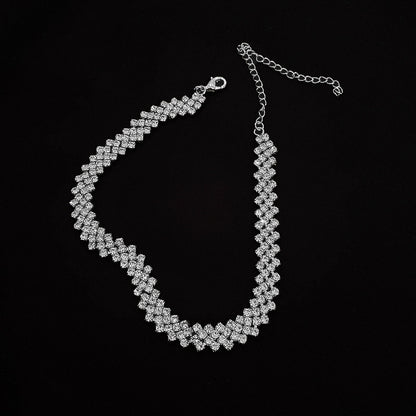 Full Rhinestone halsband Halsband Clavicle Chain halsband Fashion halsbande