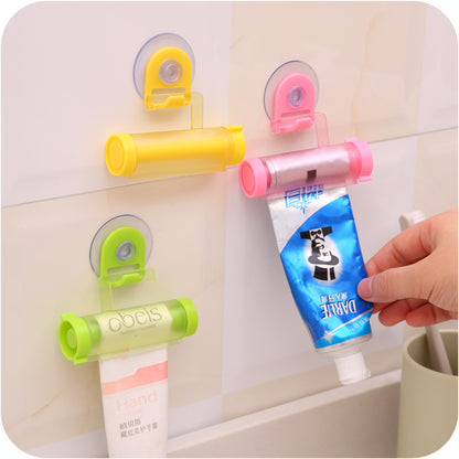 Bathroom Accessories Set Rolling Toothpaste Squeezer Tube Toothpaste Dispenser Toothbrush Holder Rack Stainless Steel Dispenser