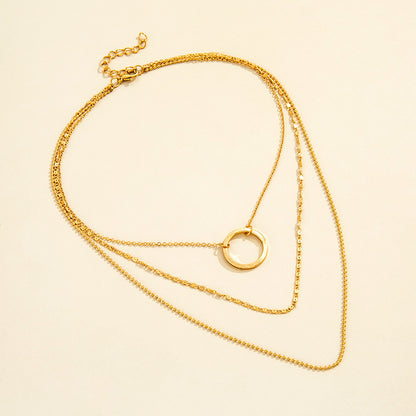 Circle Necklace Clavicle Chain Necklace Women