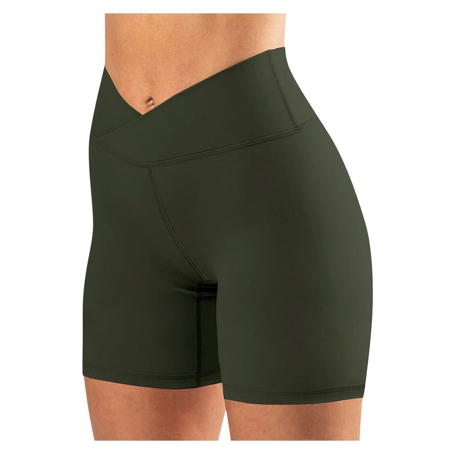 Yoga Fitness Plus storlek Leggings kors midja kvinnors legging Shorts