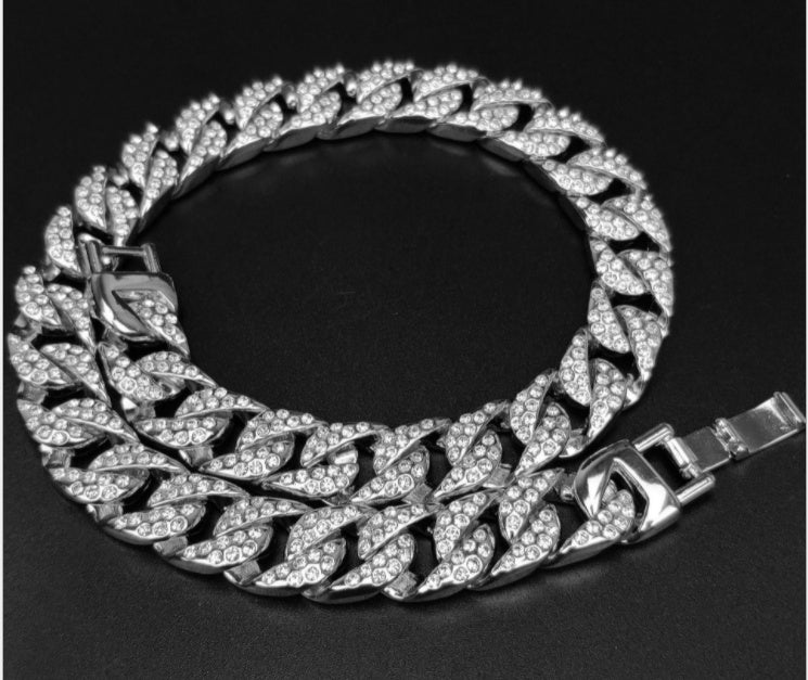 Bracelet pour hommes, chaîne cubaine entièrement en diamant, dominateur, Cool, tendance