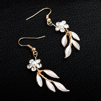 Bridal Jewelry Set - Earrings and Necklace with Alloy Plating