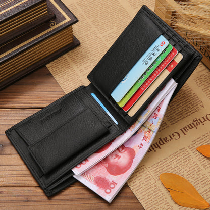 Men's wallet leather wallet coin purse