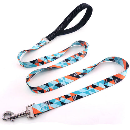 Flower training dog pet supplies printed dog leash