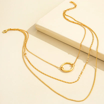 Circle Necklace Clavicle Chain Necklace Women