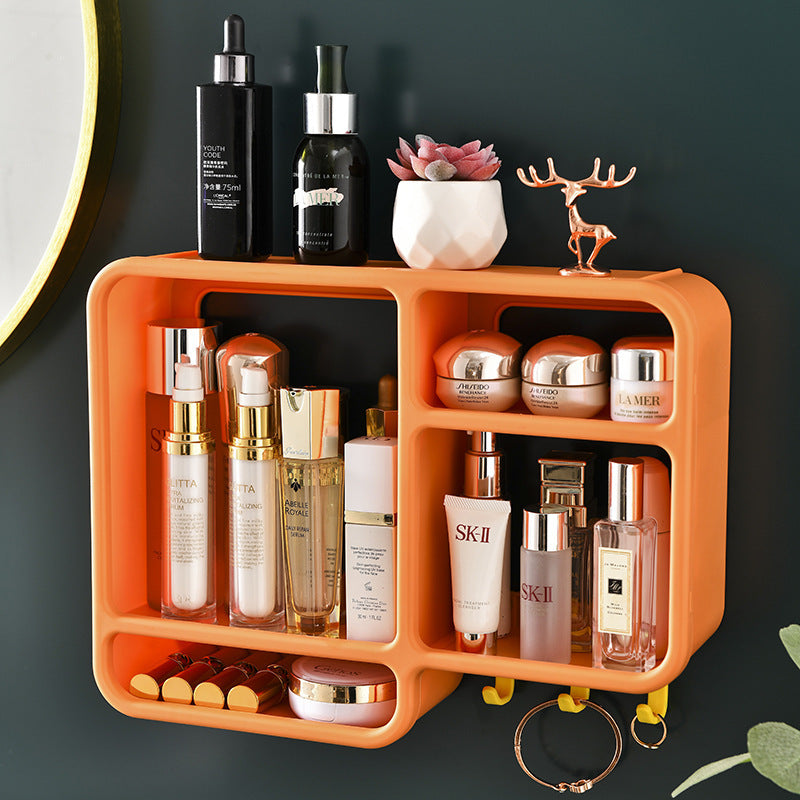 Cosmetics Dust-proof Wall Shelf