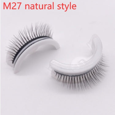 Återanvändbara 3D Mink Lashes naturliga falska ögonfransar Självhäftande falska limmar fria lass Makeup ögonfrans Extens Silk ögonfransar