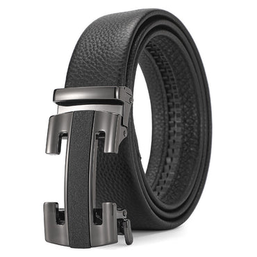 Men's Genuine Leather Automatic Pure Leather Belt - Authentic Confidence