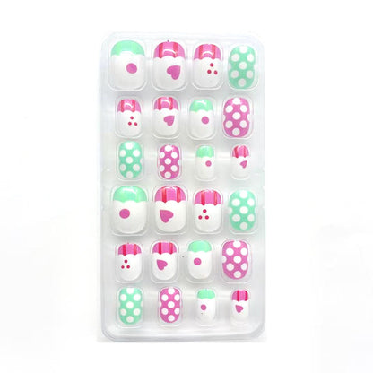 Children's 24 Piece Pocket Cartoon Caring Wearable Nail Care Sticker