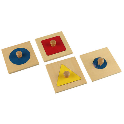 Sensory Puzzles To Recognize Four Kinds Of Geometric Jigsaw Puzzle Toys