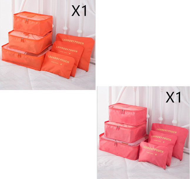 6 PCS Travel Storage Bag Set for Clothes Tidy Organizer