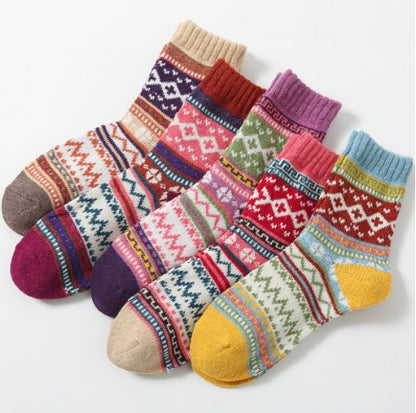 Winter Thick Warm Stripe Wool Socks