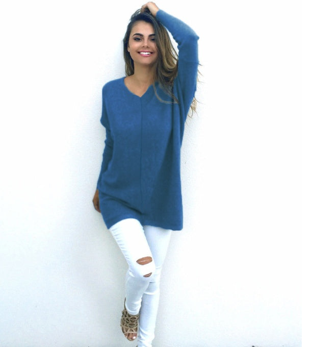 V-Neck Warm Sweaters Casual Sweater