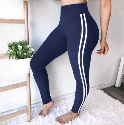 Leggings de sport à coupe de couleur assortie à la mode pour femmes