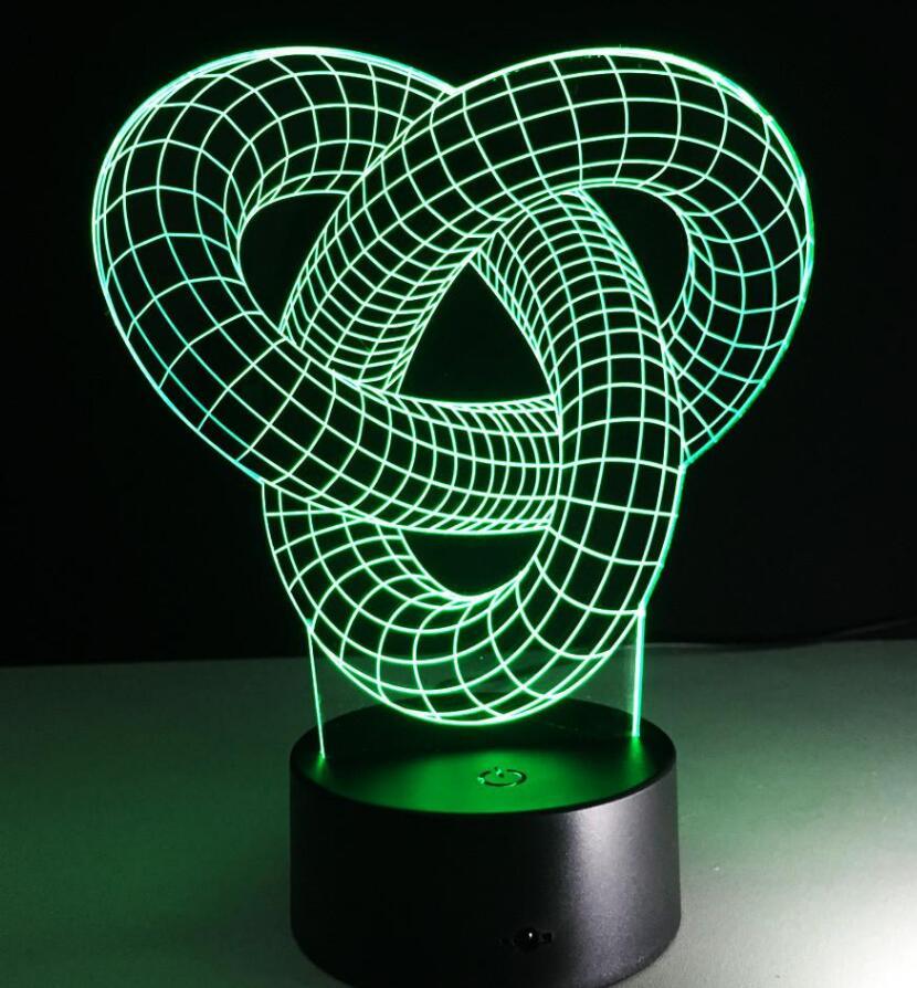 Kno 2 - 3D Optisk illusion LED-lampa Hologramm