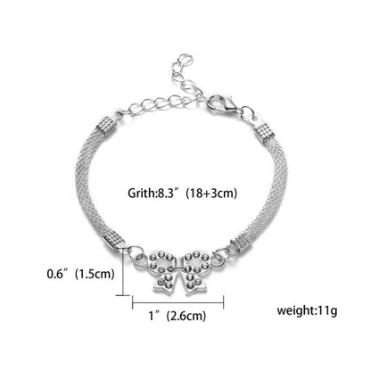 RINHOO 925 Smycken Silverfärgade Armband För Kvinnor Armband Mode Bröllopsbankett Armband &amp; Armringar Alla hjärtans dag Gåva