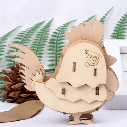 Children's DIY Wooden Toys, Wooden Toy Models, Three-dimensional Puzzles, Assembling Insect Models